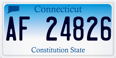 CT license plate AF24826