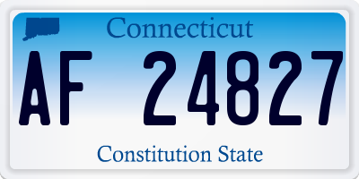 CT license plate AF24827