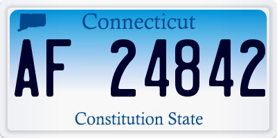 CT license plate AF24842