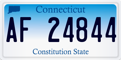 CT license plate AF24844