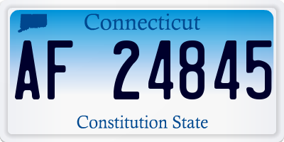 CT license plate AF24845