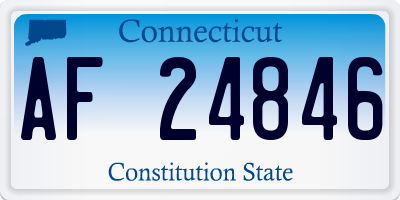 CT license plate AF24846