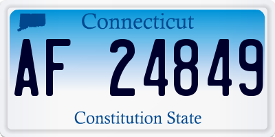 CT license plate AF24849