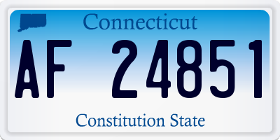 CT license plate AF24851