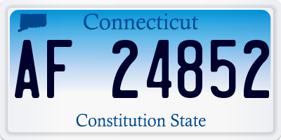 CT license plate AF24852