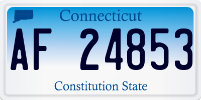 CT license plate AF24853