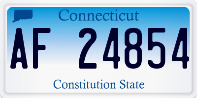 CT license plate AF24854