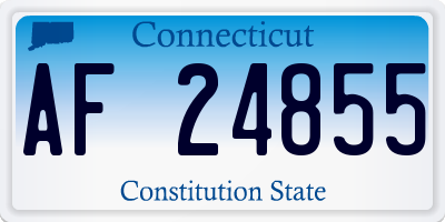 CT license plate AF24855