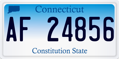 CT license plate AF24856