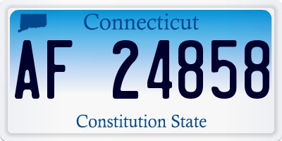 CT license plate AF24858