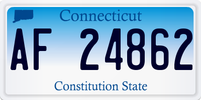 CT license plate AF24862
