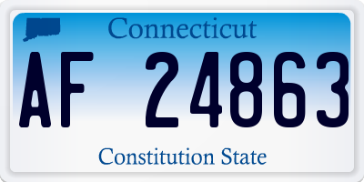 CT license plate AF24863