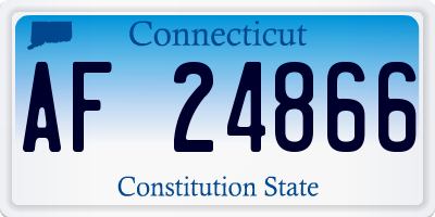 CT license plate AF24866