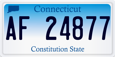 CT license plate AF24877