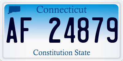 CT license plate AF24879