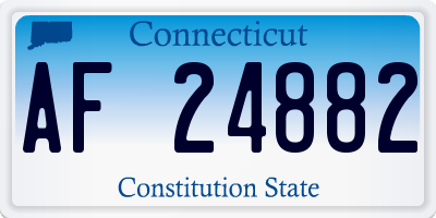 CT license plate AF24882