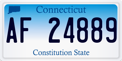 CT license plate AF24889
