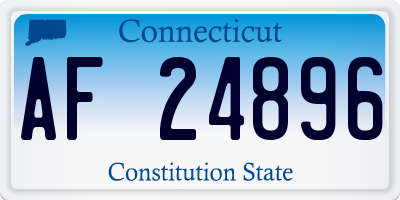 CT license plate AF24896