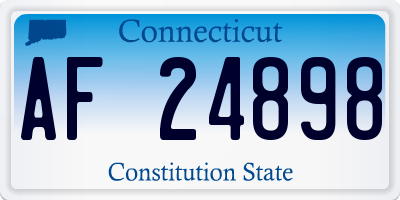 CT license plate AF24898