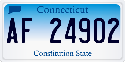 CT license plate AF24902