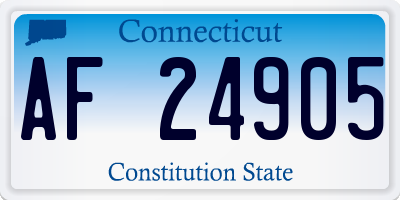 CT license plate AF24905