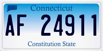 CT license plate AF24911