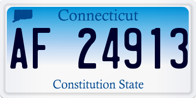 CT license plate AF24913