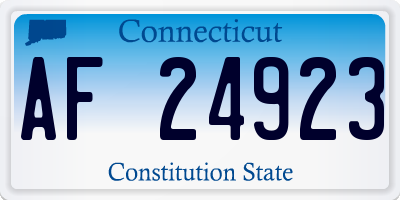 CT license plate AF24923