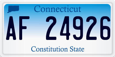 CT license plate AF24926