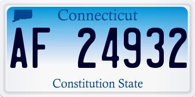 CT license plate AF24932