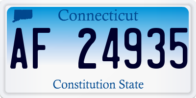 CT license plate AF24935