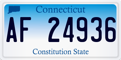 CT license plate AF24936