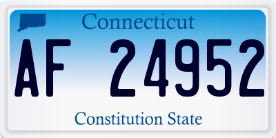 CT license plate AF24952