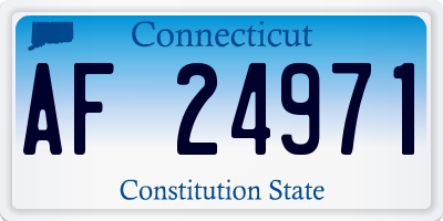CT license plate AF24971