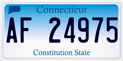 CT license plate AF24975