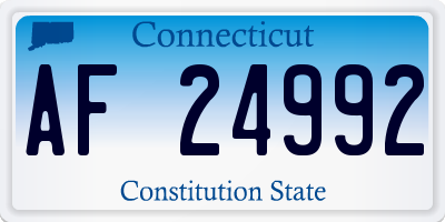 CT license plate AF24992