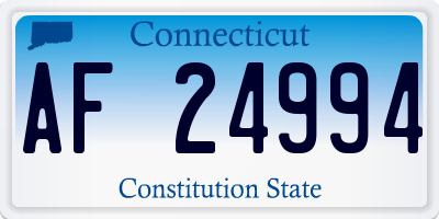 CT license plate AF24994