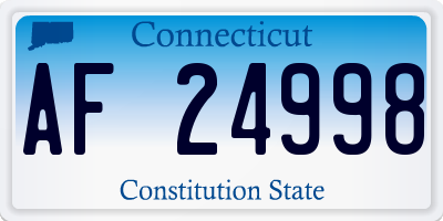 CT license plate AF24998