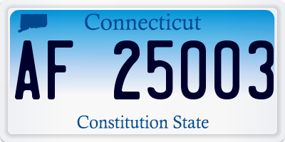 CT license plate AF25003