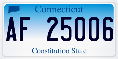 CT license plate AF25006