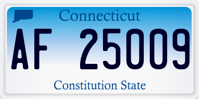 CT license plate AF25009