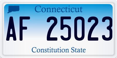 CT license plate AF25023