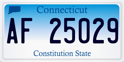 CT license plate AF25029