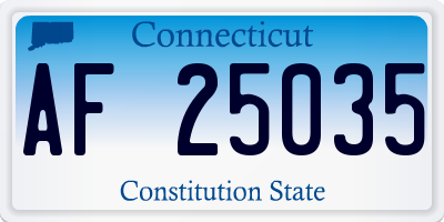 CT license plate AF25035