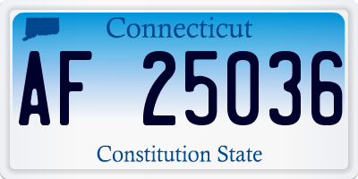 CT license plate AF25036