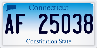 CT license plate AF25038