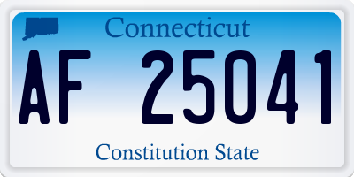 CT license plate AF25041