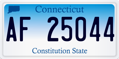 CT license plate AF25044