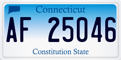 CT license plate AF25046