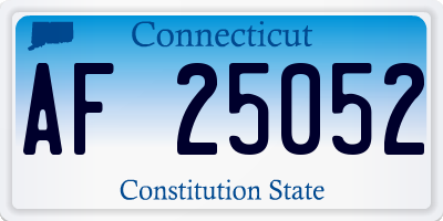 CT license plate AF25052